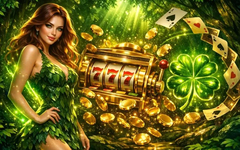 Verde Casino - banner principale con foresta magica e slot 777